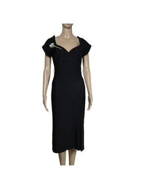 STOP STARING! Pinup Rockabilly Bombshell Vixen Wiggle Old Hollywood Dress S